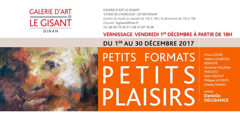 invitation exposition danielle delgrange à la galerie le gisant à dinan