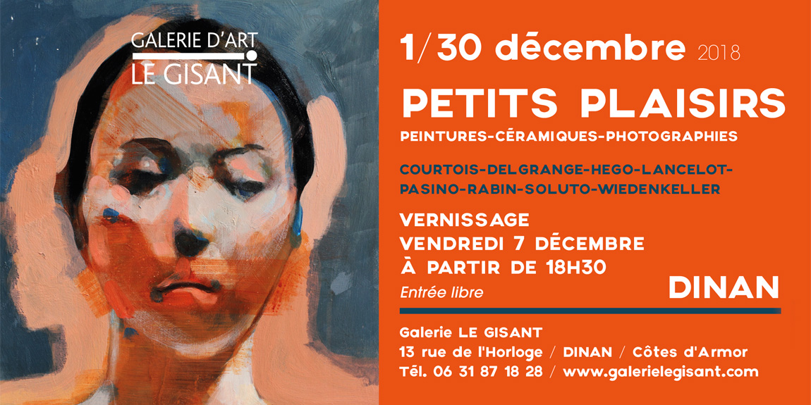 carton d'invitation petits plaisirs galerie le gisant dinan