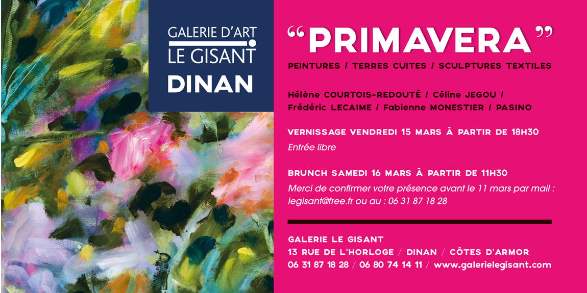 invitation vernissage printemps galerie le gisant dinan